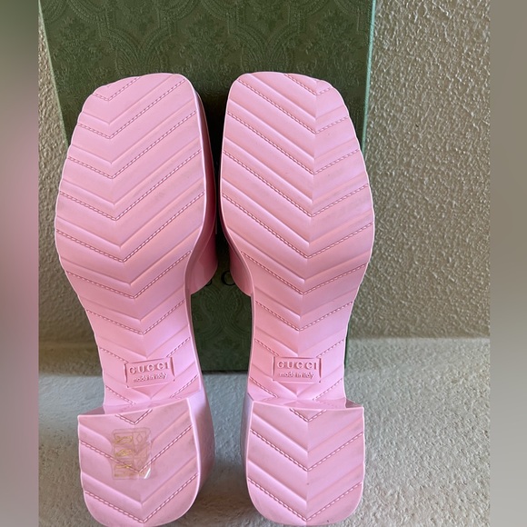 Gucci Rubber Mules Wild Rose (size 38) Never Worn US 8 - Picture 7 of 14
